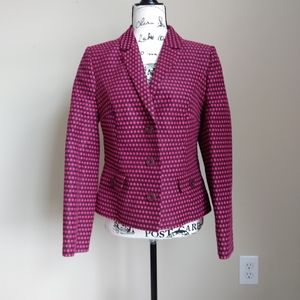 Boden NWOT pink polka dot blazer jacket size 10R